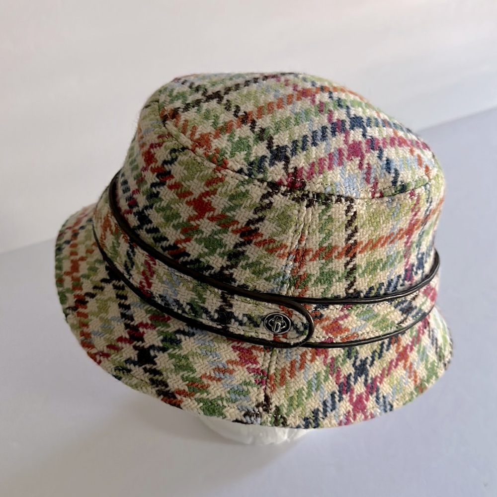 COACH || Tattersall Crusher Multicolor Winter Bucket Hat. Sz. S/P - Picture 8 of 16
